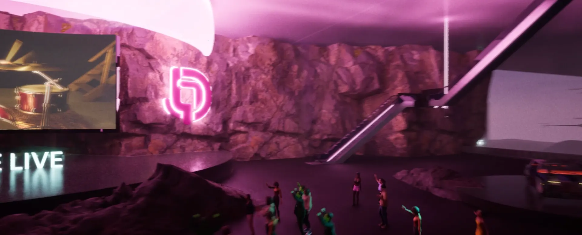 A flat video turning into a 3D space